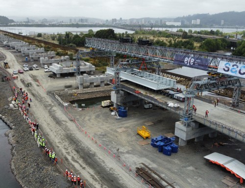 EFE Sur informa un 30% de avance en nuevo puente ferroviario e inicia lanzamiento de vigas con innovadora tecnología constructiva