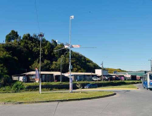 Instalación de nuevos pórticos lectores de patentes vehiculares en Coronel